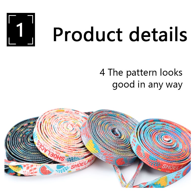 Set 2 Dây Giày Canvas Họa Tiết Trái Cây Nhiều Màu Sắc Kiểu Cổ Điển Dành Cho Nam Nữ