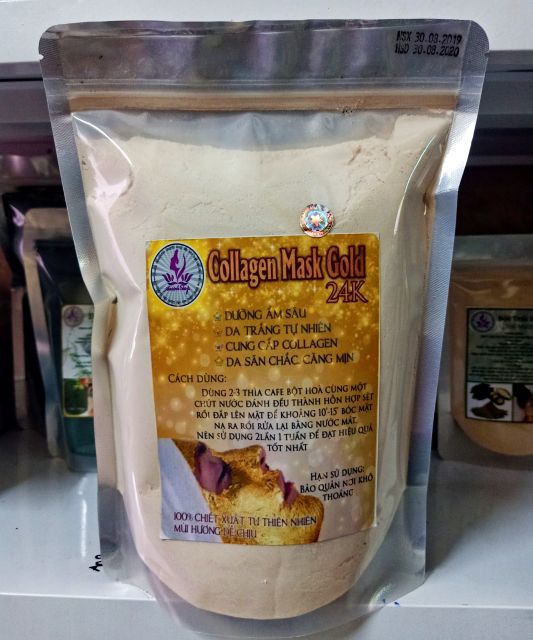 1kg mặt nạ collagen vàng sâm handmade trắng da/chống lão hóa