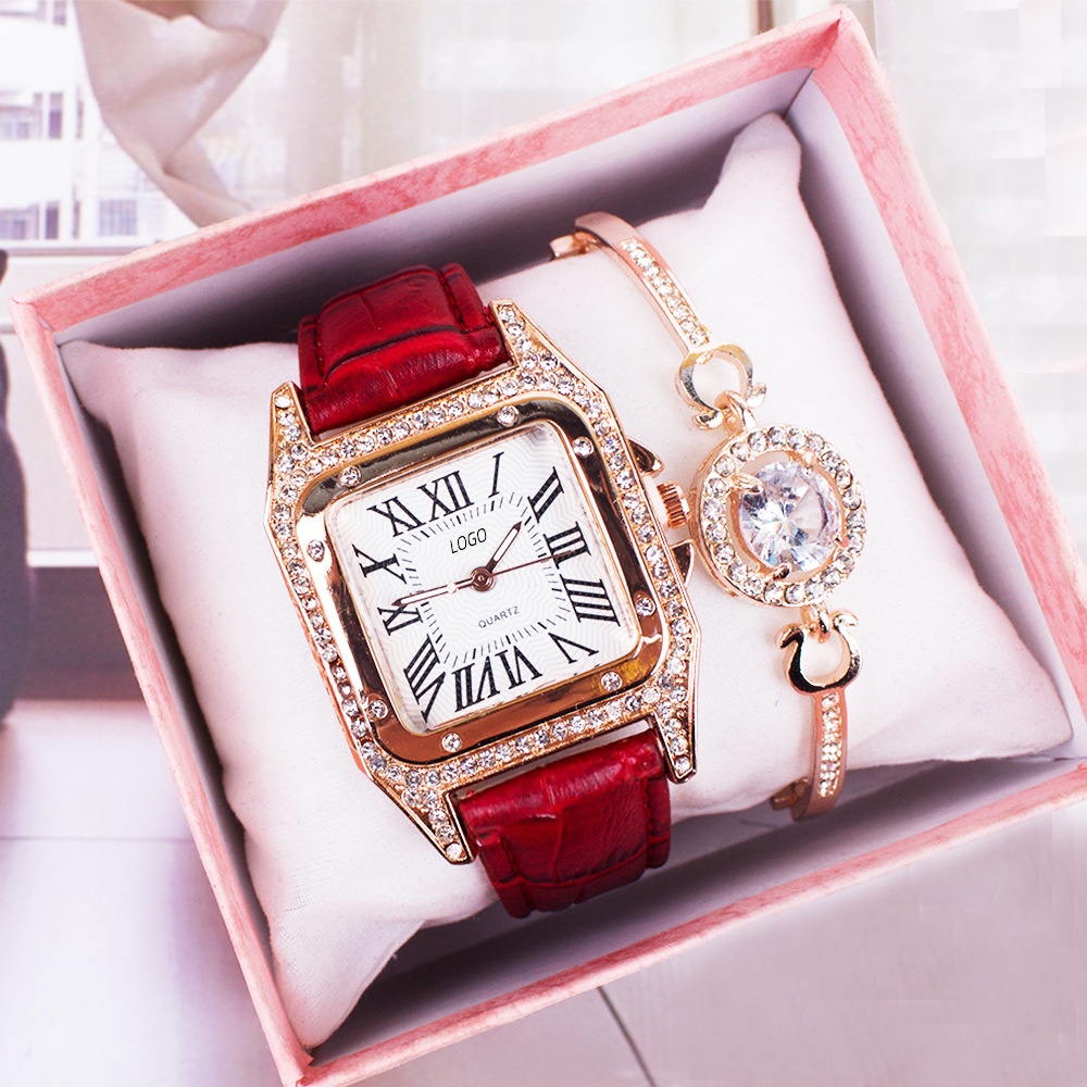 Bộ quà tặng ý nghĩa đồng hồ thời trang nữ và vòng đeo tay hàng gia công BHTT31 | BigBuy360 - bigbuy360.vn