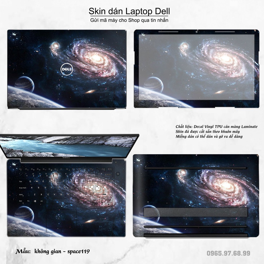 Skin dán Laptop Dell in hình không gian _nhiều mẫu 20 (inbox mã máy cho Shop)