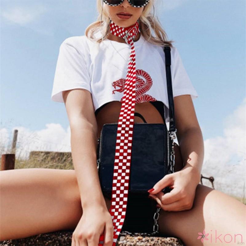 Thắt lưng canvas họa tiết caro thời trang