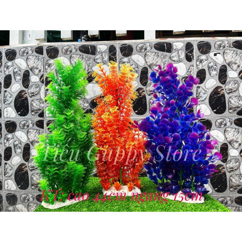 Cây Rong San Hô giả KT 44x15cm Trang Trí Hồ Cá Cảnh