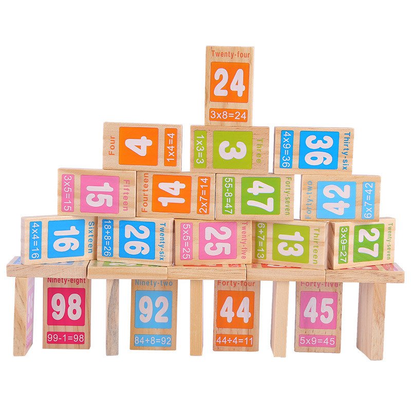 Bộ domino 100 số học kèm tiếng anh