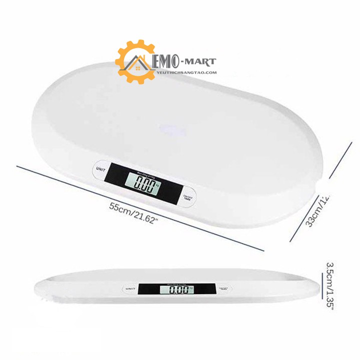 Cân điện tử cho bé sơ sinh BABY SCALE ⚡️𝗕𝗛 𝟭𝟮 𝗧𝗛𝗔́𝗡𝗚⚡️ Tải trọng tối đa 20kg - Độ chính xác 10g - Nhựa ABS an toàn