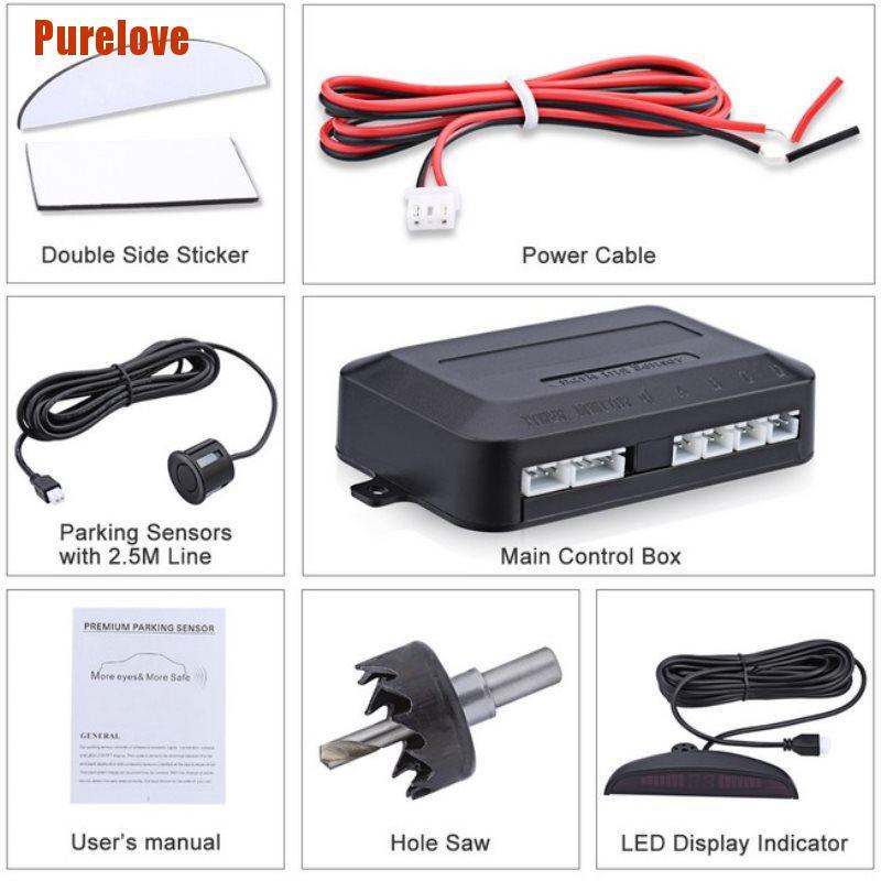 Hệ Thống Cảm Biến Đỗ Xe Có Đèn Led Màu Đen Thông Dụng Cho Xe Hơi | BigBuy360 - bigbuy360.vn