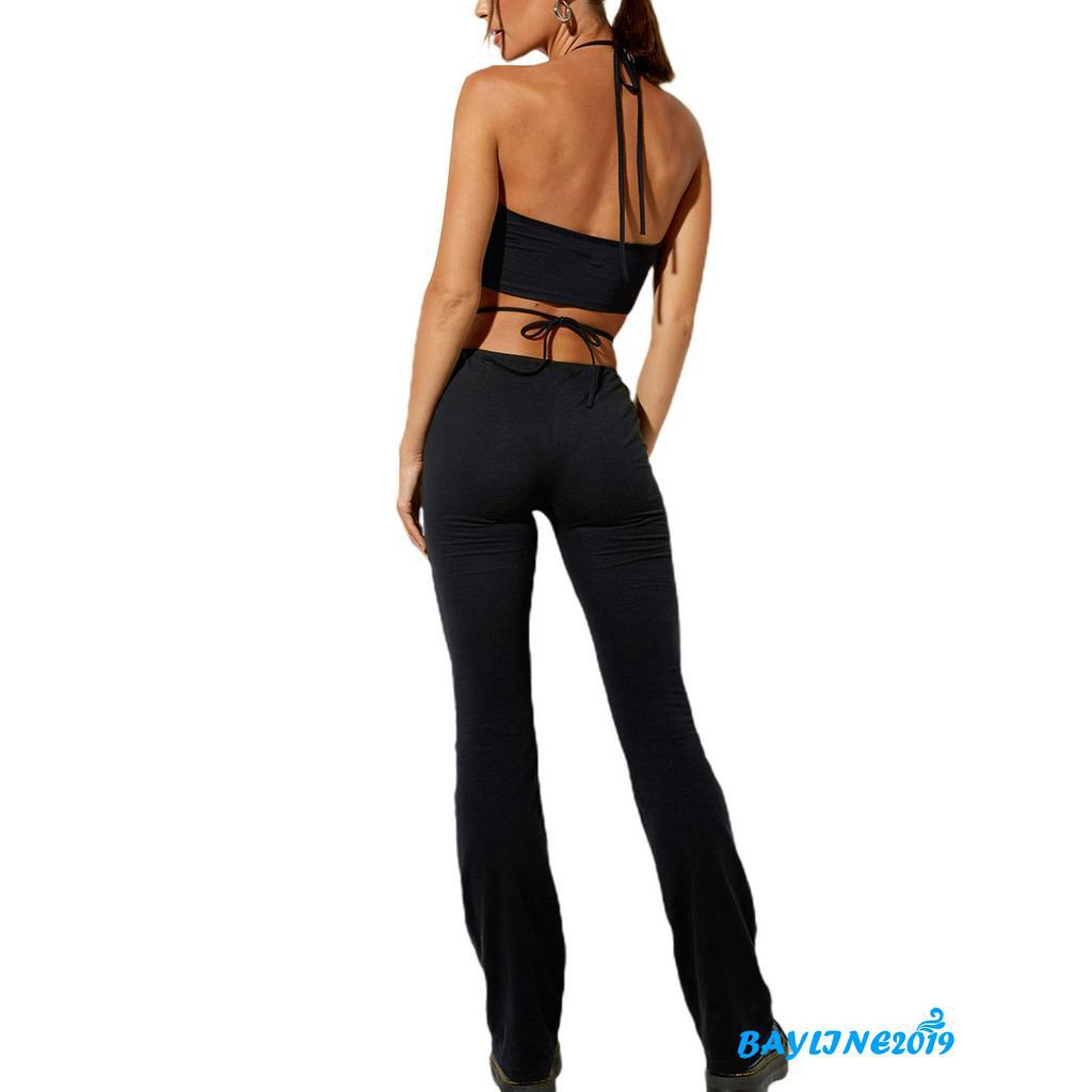 Quần Dài Lưng Cao Màu Trơn Thời Trang Cho Nữ