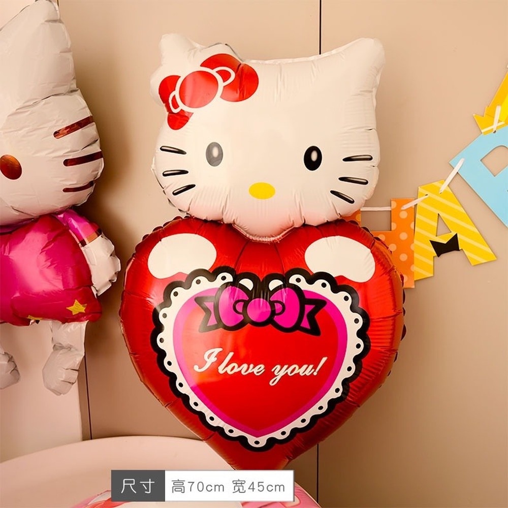 Bóng Bay Hình Mèo hello Kitty Trang Trí Tiệc Sinh Nhật Cho Bé