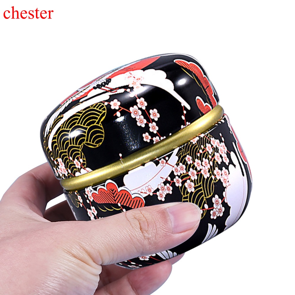 Hộp thiếc mini đựng trà/ cà phê/ kẹo/ nến họa tiết hoa xinh xắn tiện dụng