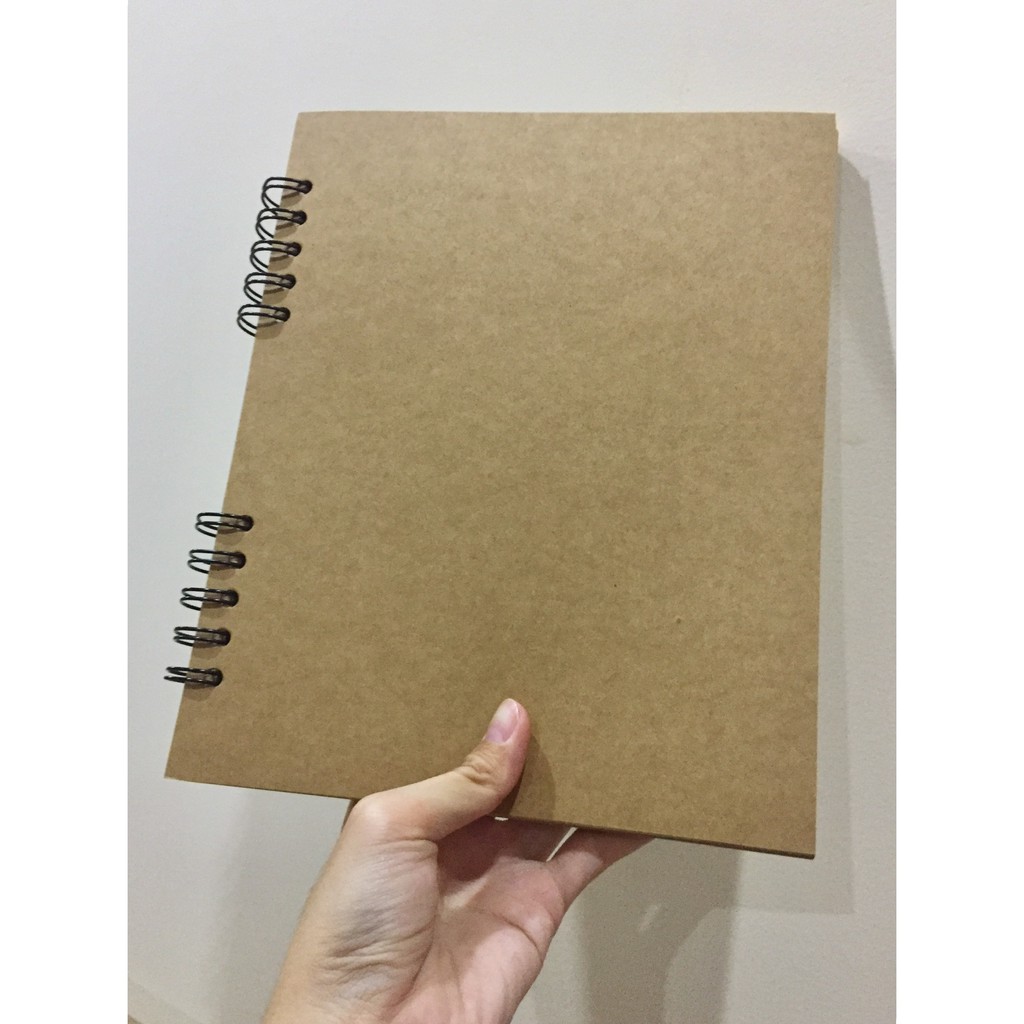 Sổ lò xo BLACKOUT - Album ảnh handmade (ruột giấy màu đen 180gsm, trơn) - 100 trang - 3 size tương đương A6 - A5 - B5