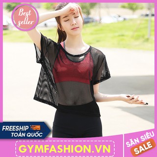 [QUÀ TẶNG 100k]Áo lưới tập gym nữ hàng quảng châu vải xịn -gymfashion.vn
