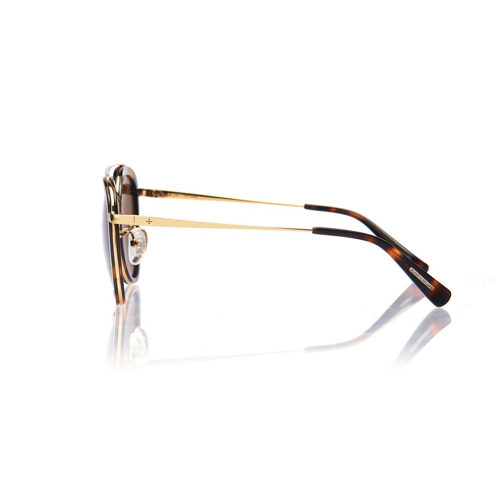 Mắt Kính Thời Trang SAO PAULO (Honey Tortoise And Gold Metal With Gold Mirror Lens)