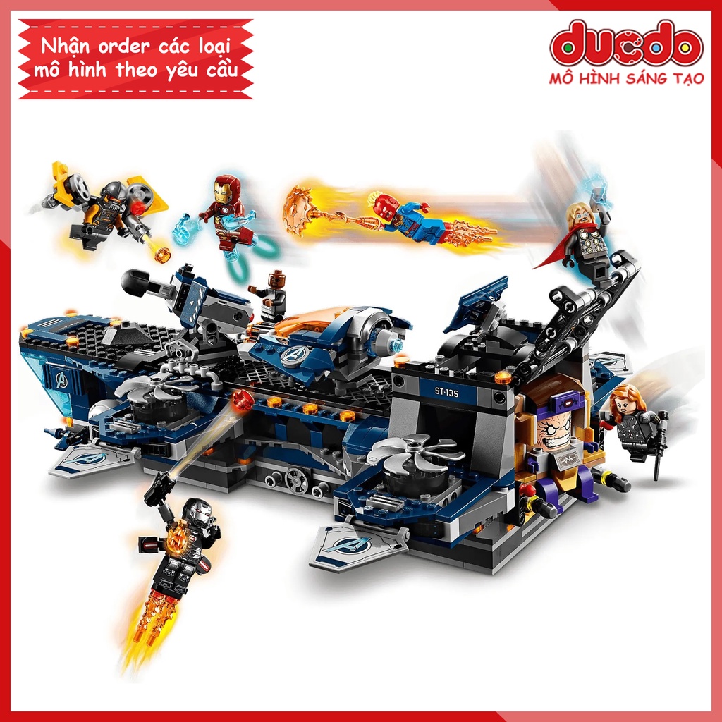 LRI 11559 Lắp ghép Chiến Hạm Avengers Iron Man - Đồ chơi Xếp hình Mô hình Iron Man 76153 BLA