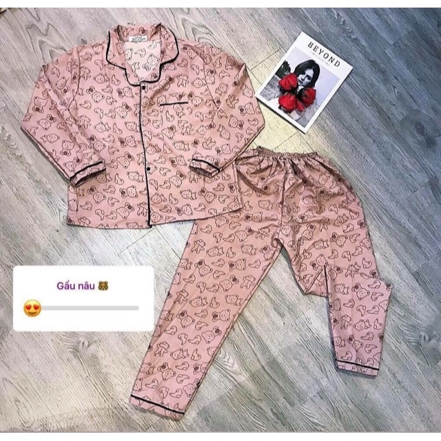 Bộ pijama QUẦN DÀI ÁO DÀI kate thái hàng loại 1 siêu hot