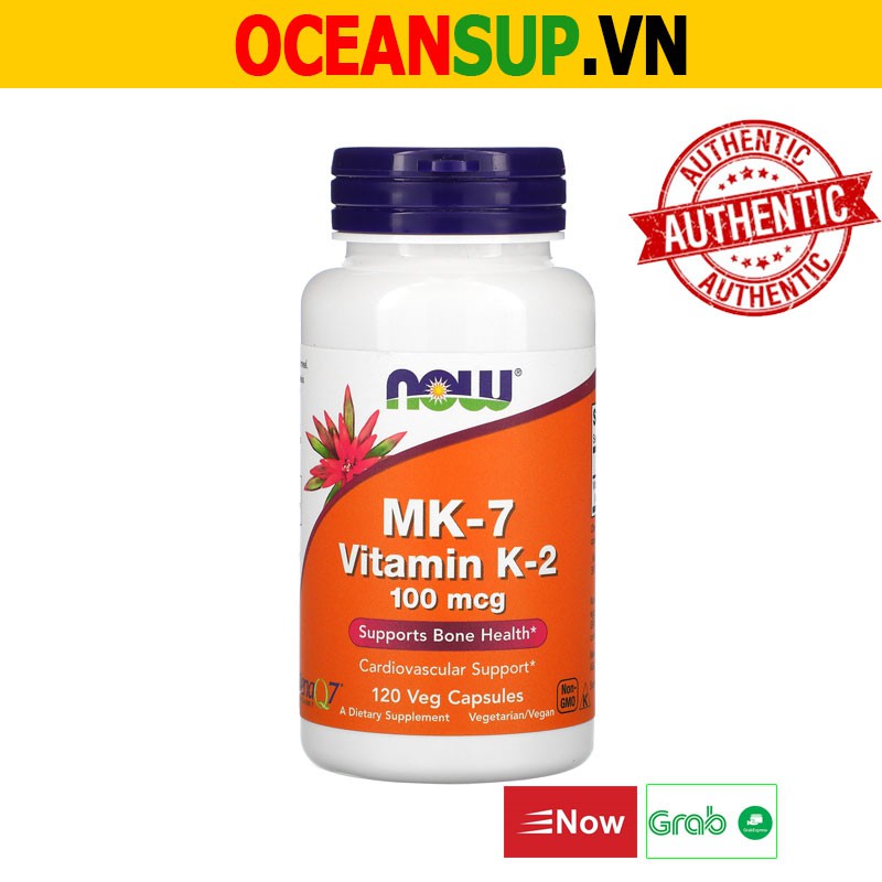 NOW MK-7 VITAMIN K-2 100mcg Viên Uống Cải Thiện Sức Khỏe HỖ TRỢ XƯƠNG CHẮC KHỎE (120 viên)