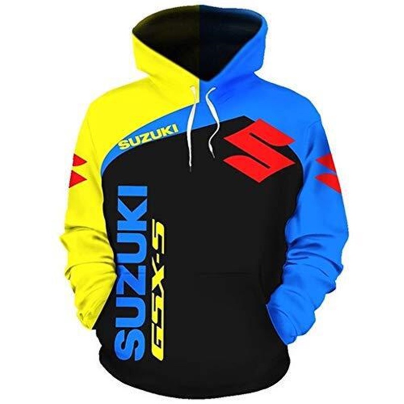 Áo Hoodie In Logo Xe Hơi Suzuki 3D Thời Trang Cho Nam