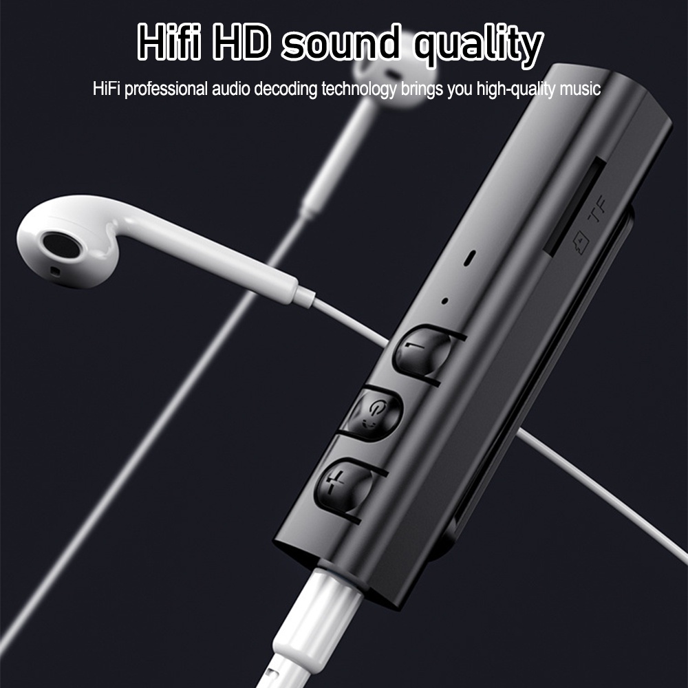 Máy nghe nhạc VIRWIR Mp3 kết nối Bluetooth không dây kèm kẹp giữ cho xe hơi