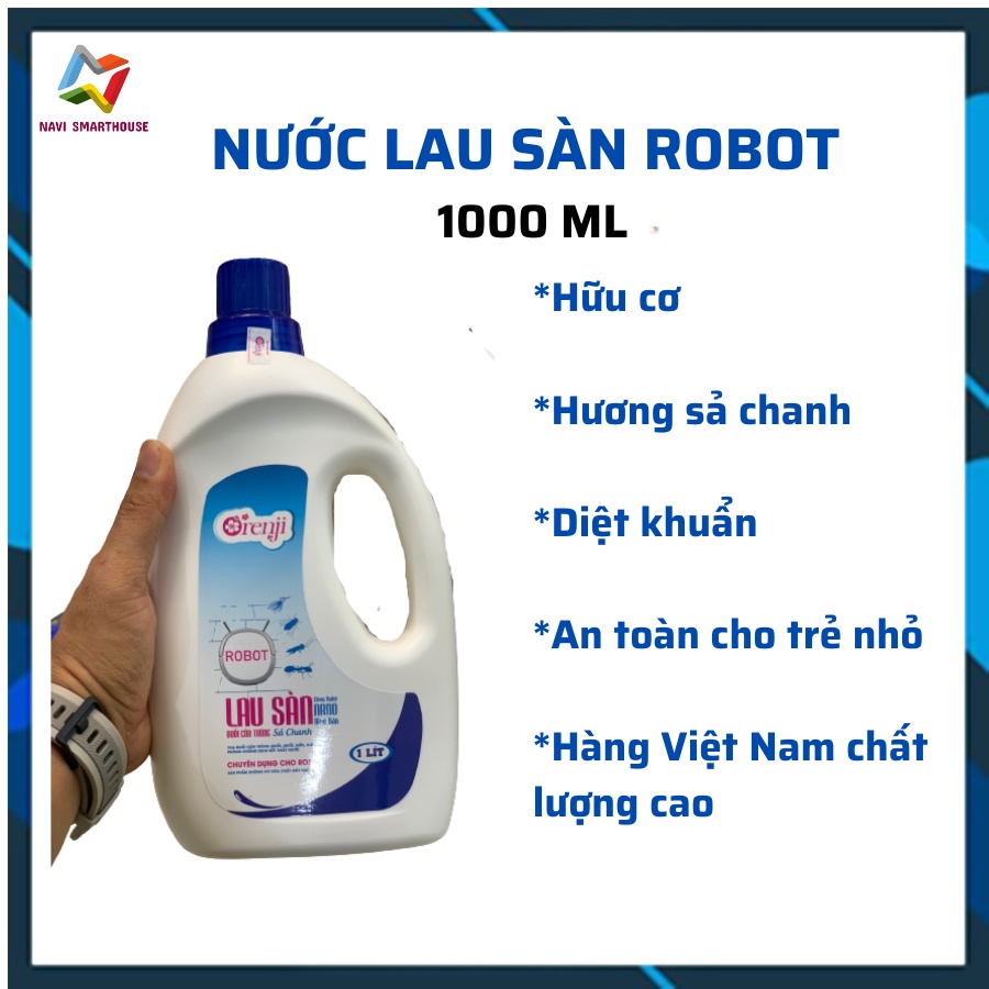 Nước lau sàn hữu cơ ORENJI cho Robot hút bụi nước lau nhà sả chanh đuổi muỗi sát diệt khuẩn chống côn trùng bếp gỗ gạch