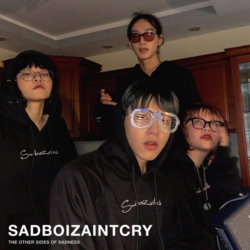 [Mã 12FASHIONSALE1 giảm 10K đơn 50K] Áo hoodie SADBOIZVIBES TOSS BLACK