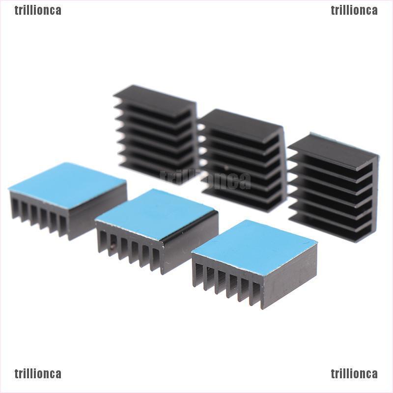 Set 10 Miếng Tản Nhiệt Bằng Nhôm Đen 14x14 X 6mm | BigBuy360 - bigbuy360.vn
