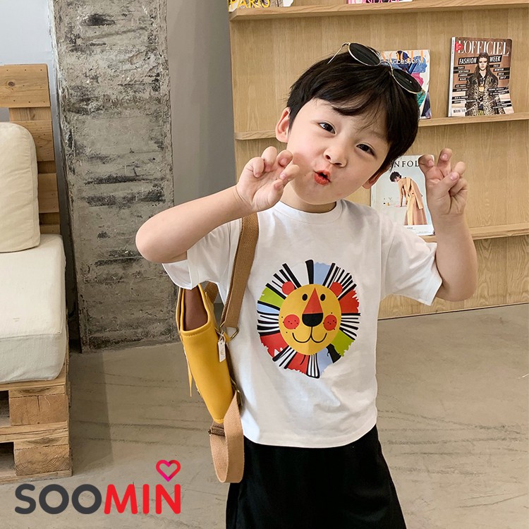 Áo thun bé trai Hàn Quốc , Áo trẻ em 1 - 5 tuổi chất cotton Soomin Shop QATE H4