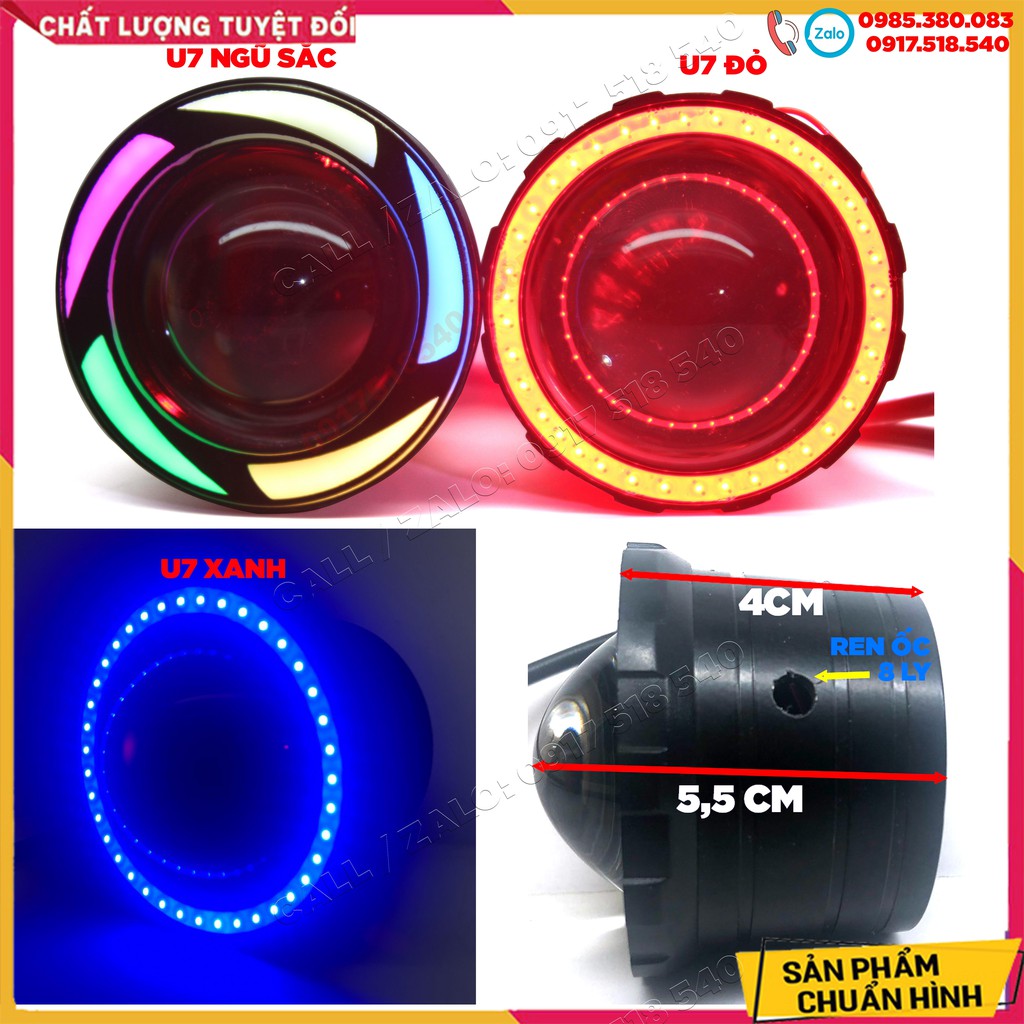 Đèn Led Trợ Sáng U7 NGẮN ngũ sắc