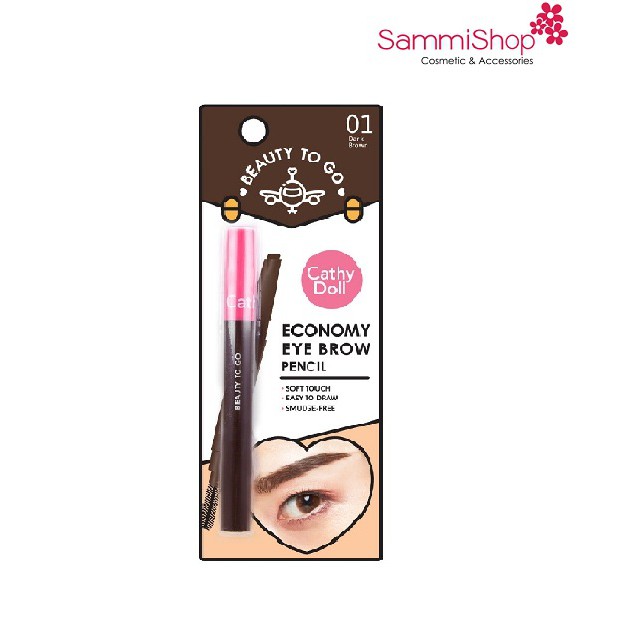 Chì kẻ mày Cathy Doll Beauty To Go Economy Eye Brow Pencil 0.16g