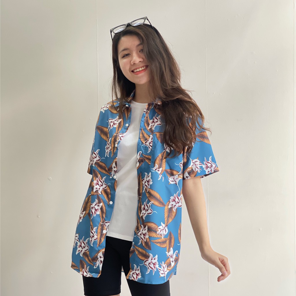 ÁO SƠ MI FORM RỘNG DÀNH CHO NỮ HOẠ TIẾT ĐỘC LẠ MỚI LẠ , PHONG CÁCH