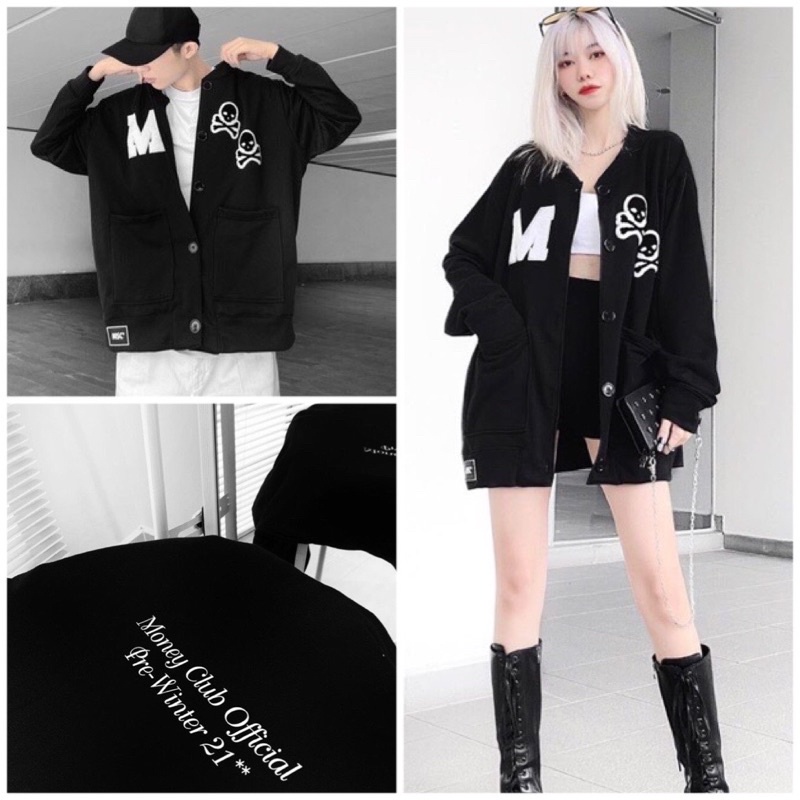 Áo khoác cardigan form rộng - Áo khoác NỈ UNISEX F16