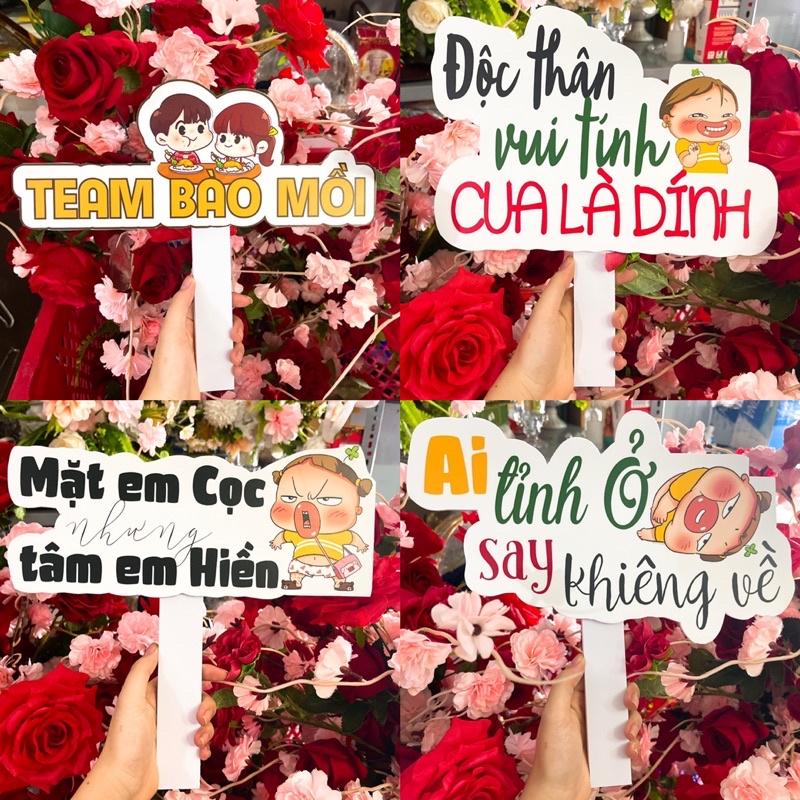 Set 10 cái hashtag cầm tay đám cưới