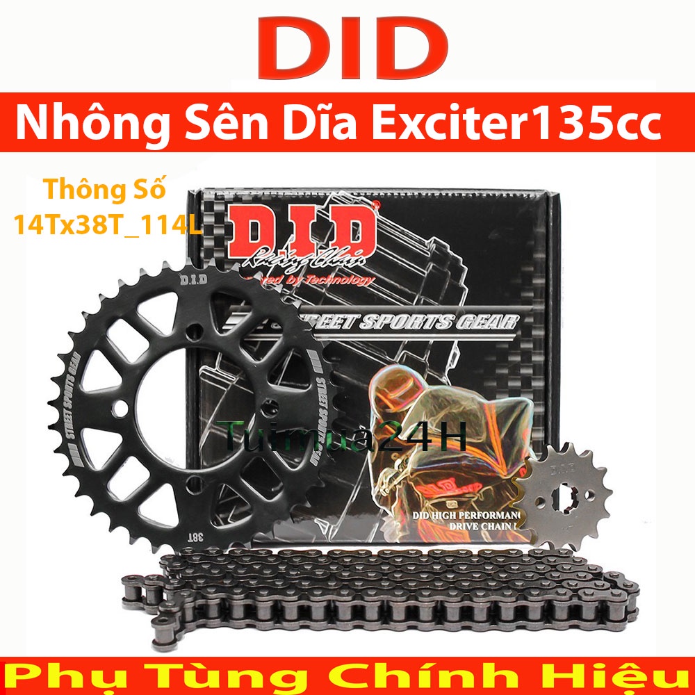 Nhông sên dĩa DID xe Exciter 135 2011 trở lên