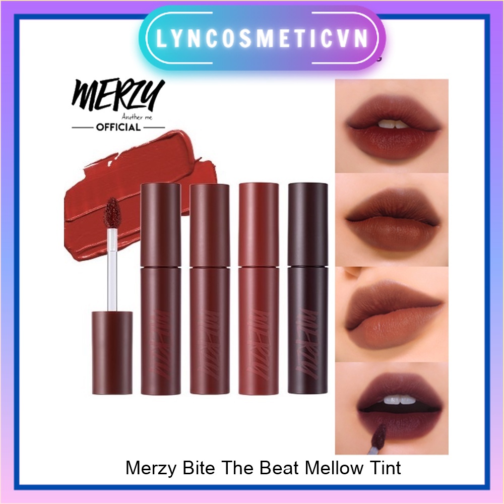 Son Kem Lì, Siêu Mịn Môi Merzy Bite The Beat Mellow Tint 4g