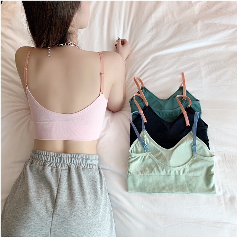 Áo tập gym hai dây trẻ trung năng động, cá tính, áo bra babe cotton 2021 ABR306