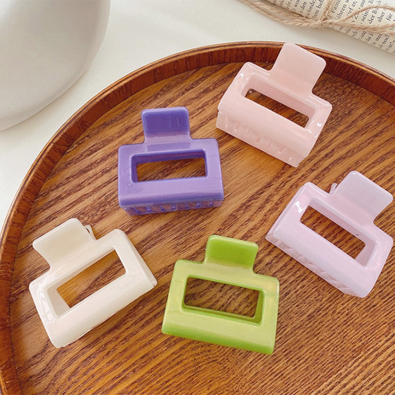 Kẹp Tóc Hình Vuông Màu Sắc Ngọt Ngào Cho Nữ