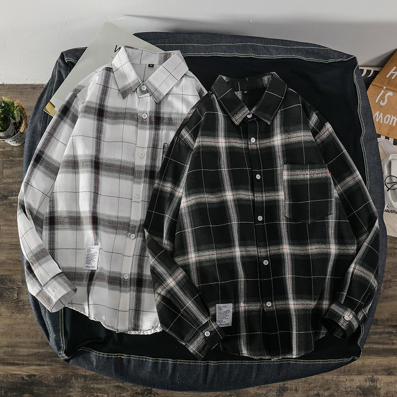 Áo Sơ Mi Caro Dài Tay Phong Cách Hàn Quốc Dành Cho Nam Size M-3Xl