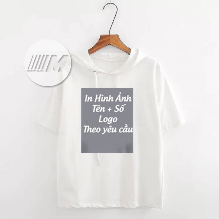 giảm giá Áo Thun Có Mũ In Theo Yêu Cầu Màu Trắng giá bán lẻ