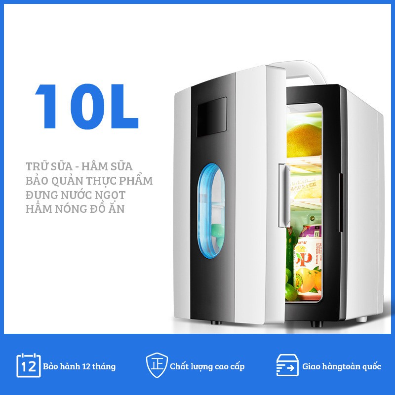 Tủ lạnh mini 10 lít SAST ST10L 2 chế độ làm lạnh hâm nóng cho gia đình và trên ô tô