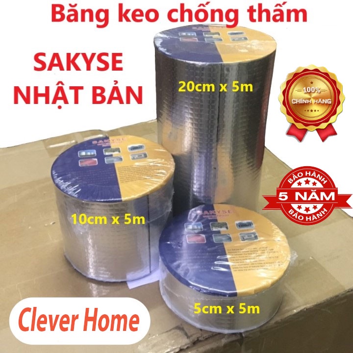 Băng Keo Chống Thấm Nhật Bản Sakyse chống thấm trên mọi bề mặt mái tôn trần sàn xịt, Miếng Dán Chống Thấm Dột