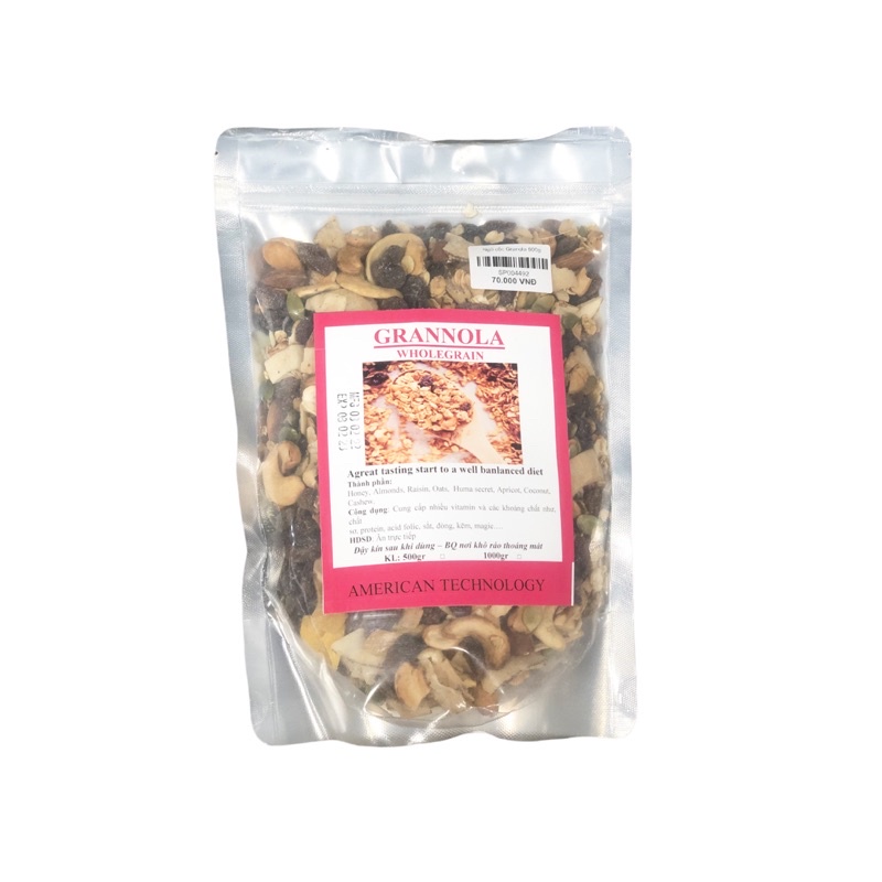 Ngũ cốc Granola mật ong siêu hạt 500g