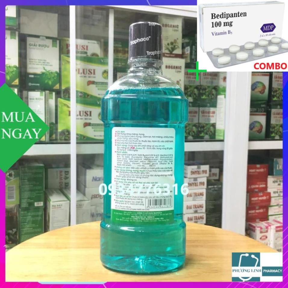Combo Bedipanten 100mg +  nước Súc miệng TB của traphaco