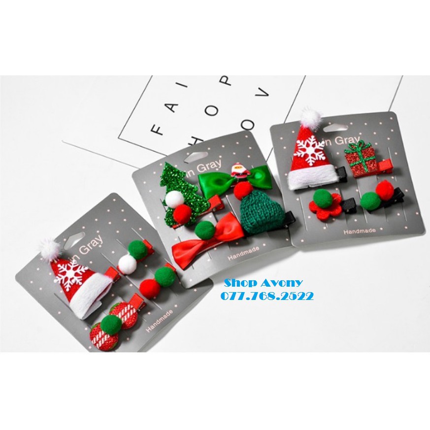 Set kẹp mái trẻ em Noel