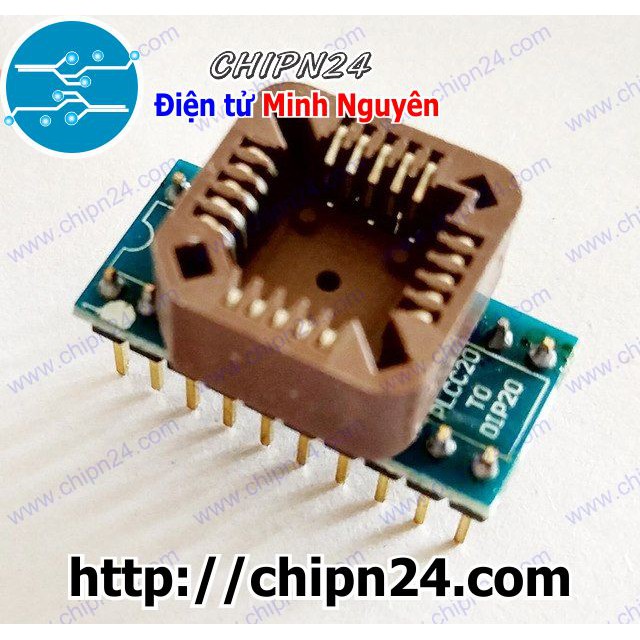 [1 CÁI] Đế chuyển PLCC20 sang DIP20