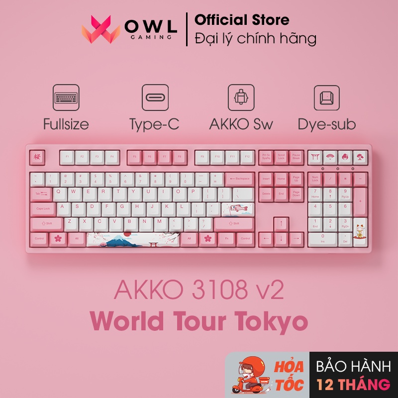 Bàn phím cơ AKKO 3108 v2 World Tour Tokyo (Akko sw v2)