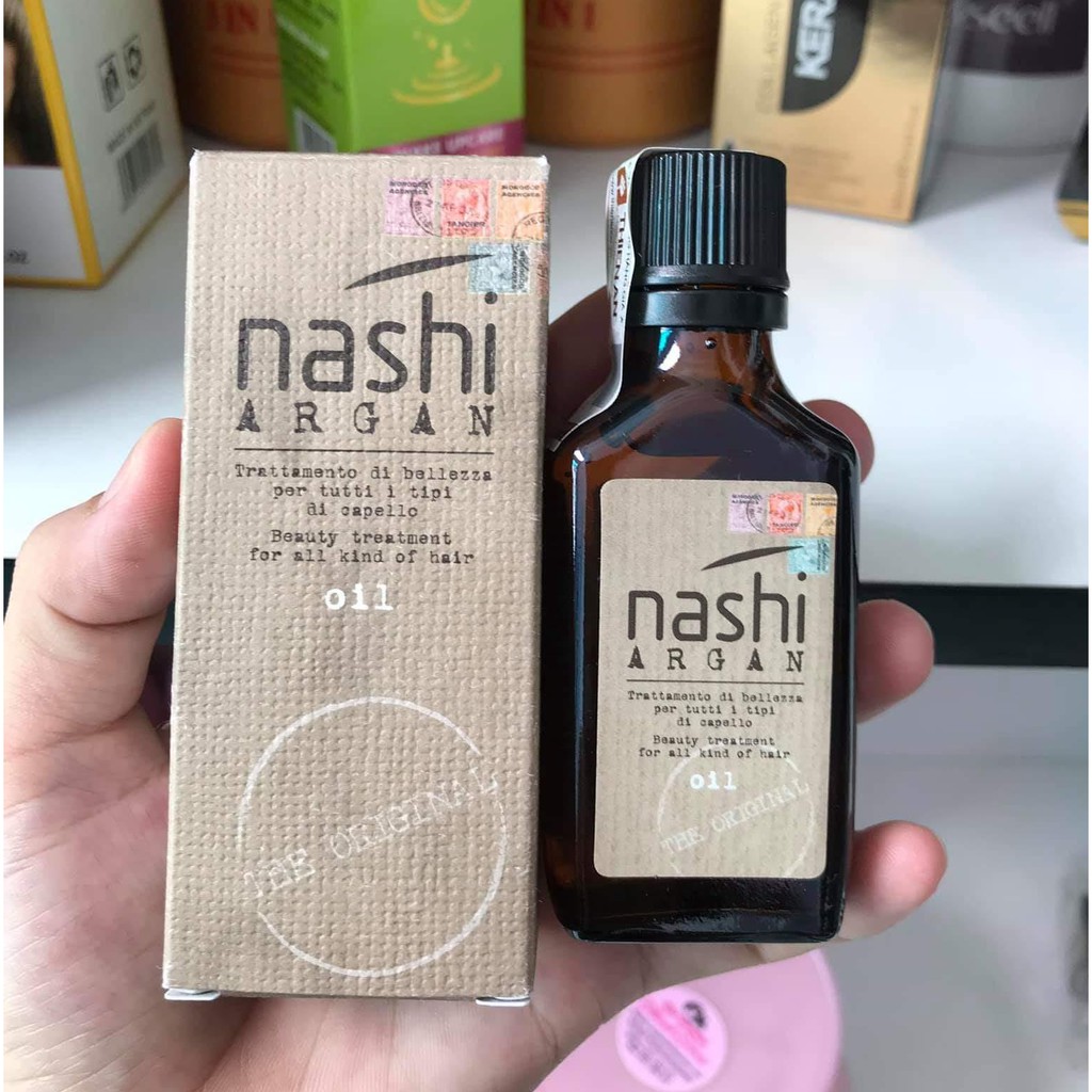 Best Seller Tinh dầu dưỡng tóc phục hồi tóc hư tổn khô xơ chẻ ngọn Nashi Argan Oil 30ml