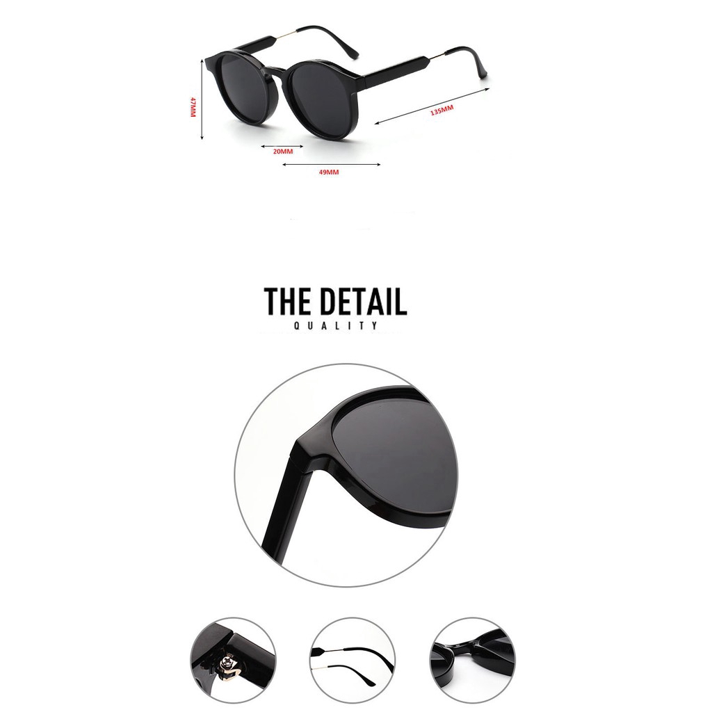 Kính mát nữ gọng tròn thời trang Samjune