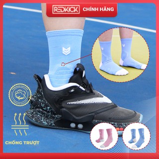 Tất thể thao R360 Redikick Xanh chống trượt thoáng khí có đệm chuyên dụng bóng rổ bóng đá chuyên nghiệp cao cổ nam nữ