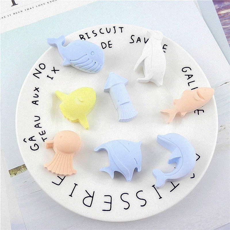 Khuôn silicone làm bánh sô cô la hình cá voi/ sao biển 8 lỗ