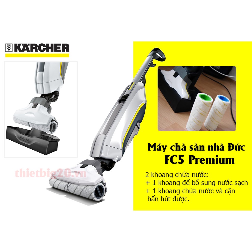 Máy chà sàn nhà của Đức Karcher FC5 Premium EU (Kèm con lăn dự phòng)