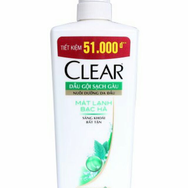 DẦU GỘI CLEAR BẠC HÀ 650g