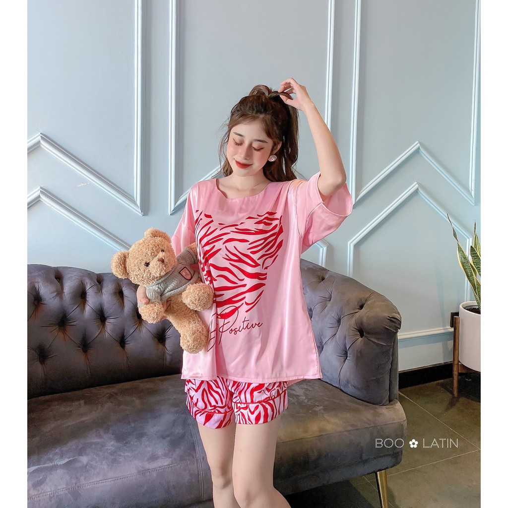 Đồ Mặc Nhà Pijama Lụa Latin Quần ĐÙI Freesize - HÀNG THIẾT KẾ