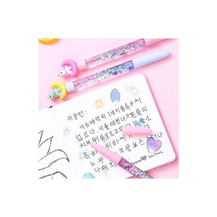 Bút gel mặt trăng ngựa một sừng dễ thương